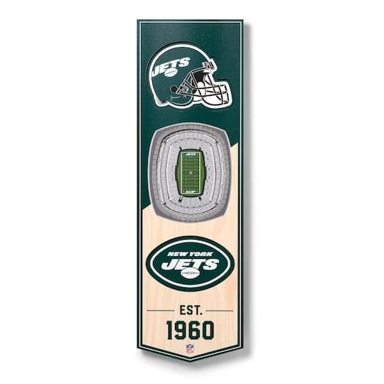 Football Fan Shop Officially Licensed NFL 6" x 19" 3-D Stadium Banner - New York Jets